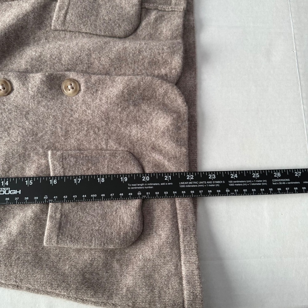 Kinross Cashmere Sweater Blazer Jacket Taupe Brown 100% Cashmere Womens Medium - Picture 6 of 7